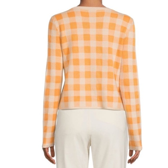 AWARE Gingham Long Sleeve Knit Cardigan - Picture 4 of 12